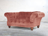 Oskar Chesterfield Snuggler In Pink Blush Vintage Velvet