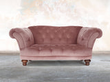 Oskar Chesterfield Snuggler In Pink Lush Velvet