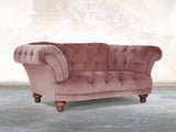 Oskar Chesterfield Snuggler In Pink Lush Velvet