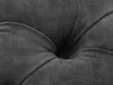 Queen Anne Footstool In Black Cat Vintage Velvet