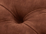 Queen Anne Footstool In Burnt Umber Vintage Velvet
