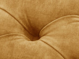 Queen Anne Footstool In Gold Vintage Velvet