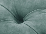 Queen Anne Footstool In Ocean Storm Vintage Velvet