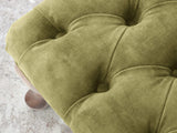 Queen Anne Footstool In Spring Meadow Vintage Velvet