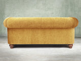 Tillie 2 Seat Chesterfield Sofa In Gold Funky Cord