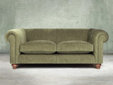 Tillie 3 Seat Chesterfield Sofa In Moss Funky Cord