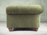 Tillie 3 Seat Chesterfield Sofa In Moss Funky Cord