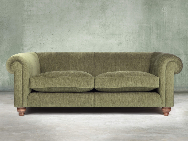 Tillie 4 Seat Chesterfield Sofa In Moss Funky Cord