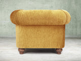 Tillie Chesterfield Chair In Gold Funky Cord