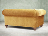 Tillie Snug 2 Seat Chesterfield Sofa In Gold Funky Cord