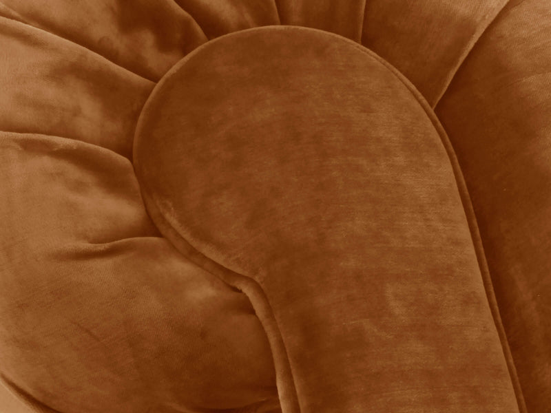 Arthur 2 Seat Chesterfield Sofa In Burnt Orange Lush Velvet