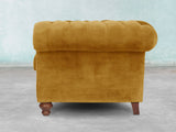 Arthur 2 Seat Chesterfield Sofa In Gold Vintage Velvet