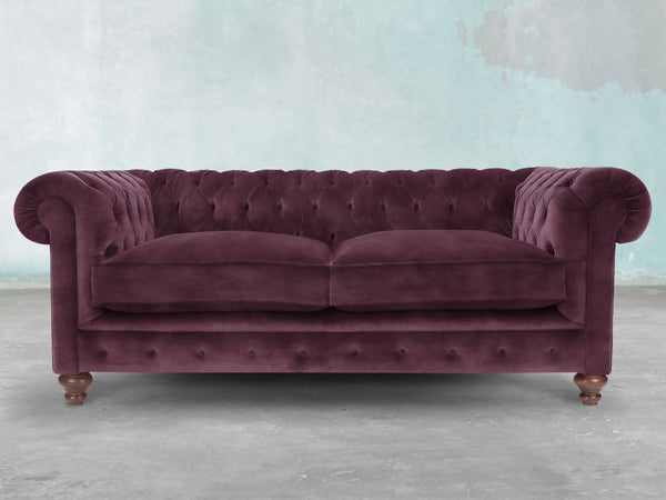 Arthur 2 Seat Chesterfield Sofa In Imperial Vintage Velvet