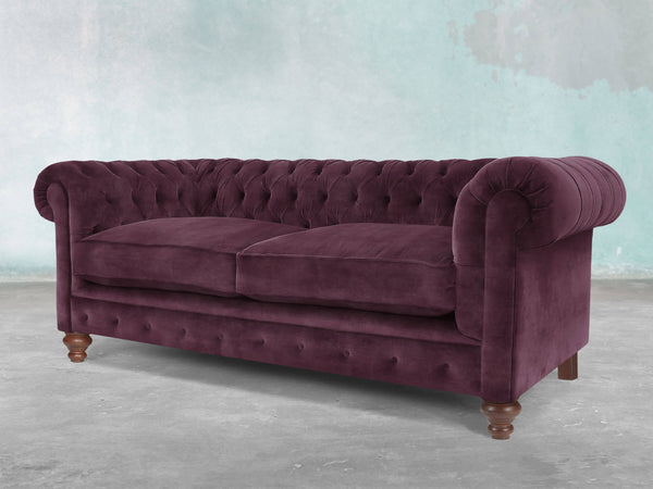 Arthur 2 Seat Chesterfield Sofa In Imperial Vintage Velvet