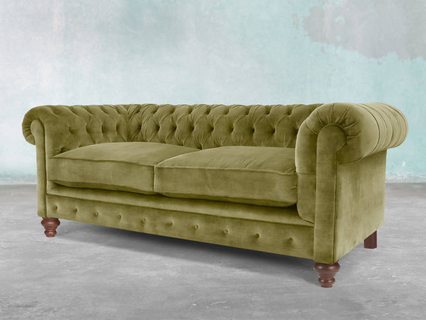 Arthur 2 Seat Chesterfield Sofa In Spring Meadow Vintage Velvet