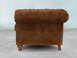 Arthur 3 Seat Chesterfield Sofa In Burnt Umber Vintage Velvet