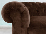 Arthur 4 Seat Chesterfield Sofa In Hickory Vintage Velvet