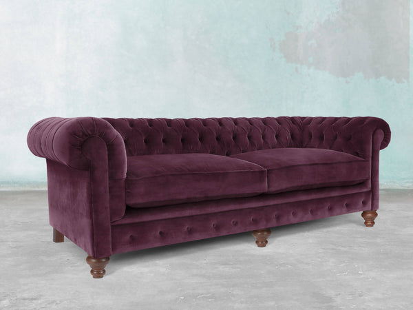 Arthur 4 Seat Chesterfield Sofa In Imperial Vintage Velvet