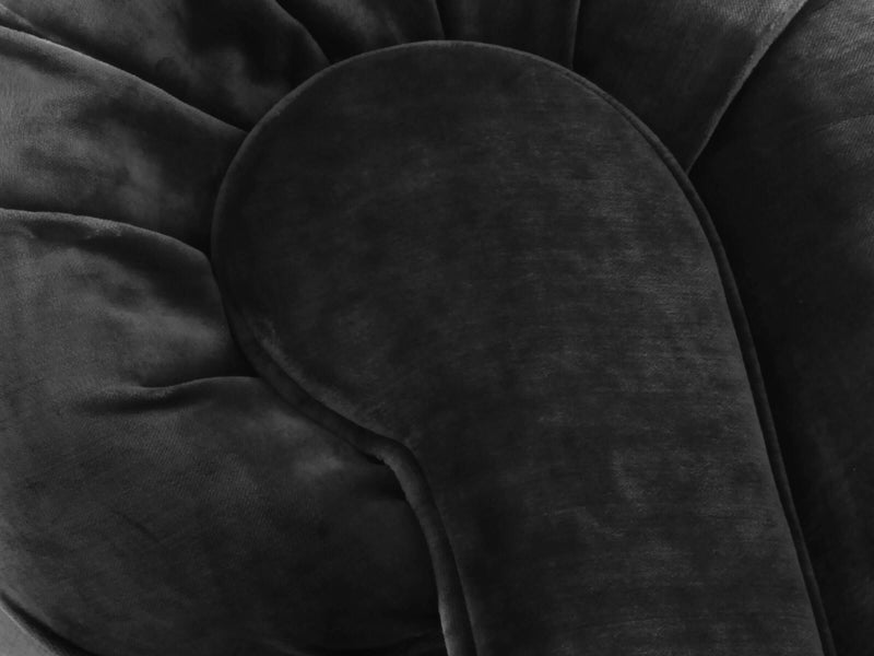 Arthur Chesterfield Chair In Jet Black Lush Velvet