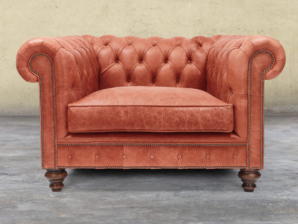 Arthur Chesterfield Snuggler In Bronze Vintage Leather