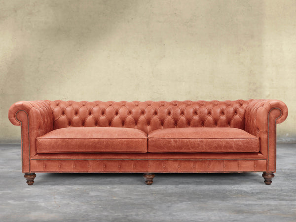 Arthur Extra Large Chesterfield Sofa In Bronze Vintage Leather