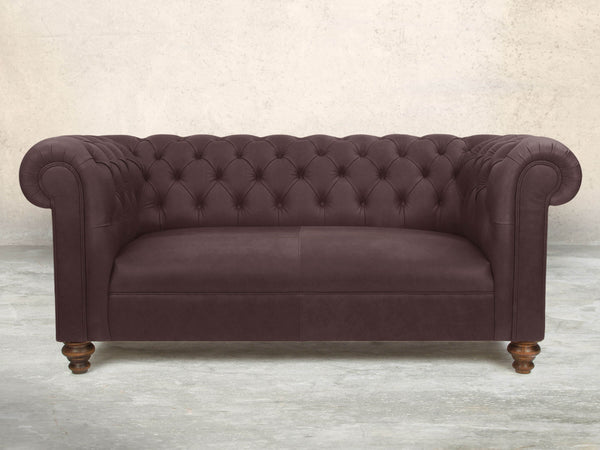 Claudia 3 Seat Chesterfield Sofa In Chocolate Chip Soft 'n' Easy Leather