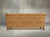 Darcy 2 Seat Chesterfield Sofa In Gold Vintage Velvet