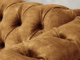 Darcy 2 Seat Chesterfield Sofa In Gold Vintage Velvet