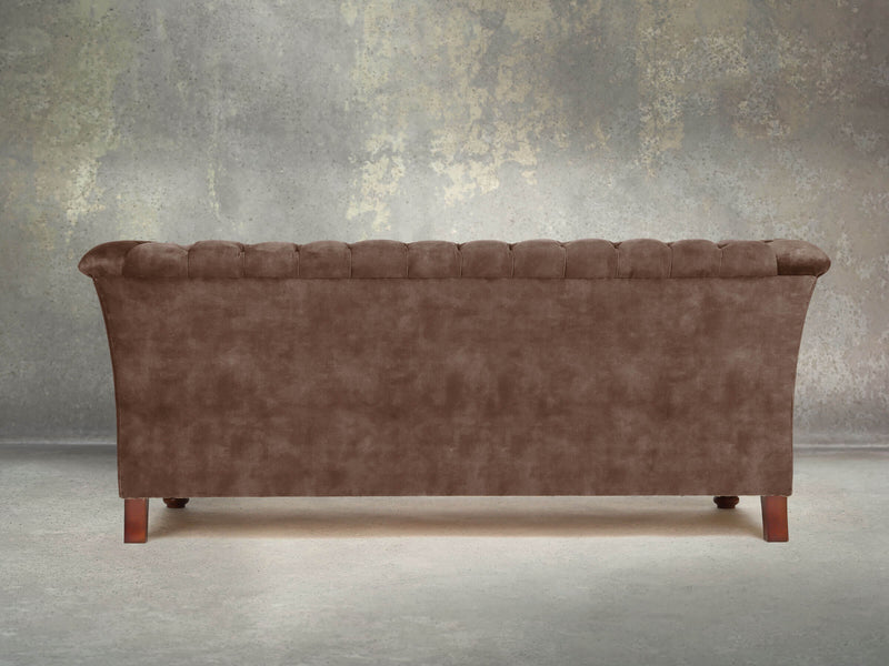 Darcy 2 Seat Chesterfield Sofa In Hickory Vintage Velvet