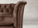 Darcy 2 Seat Chesterfield Sofa In Hickory Vintage Velvet