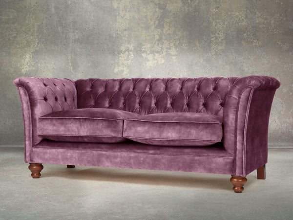 Darcy 2 Seat Chesterfield Sofa In Imperial Vintage Velvet