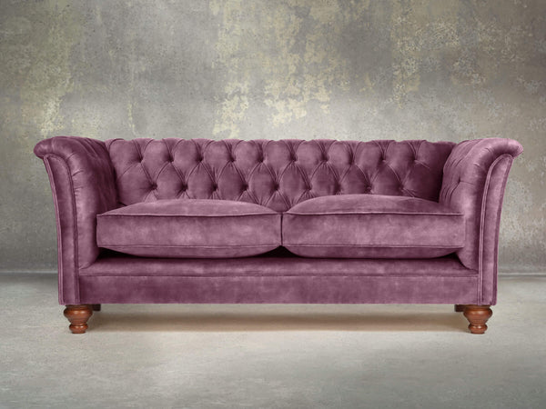 Darcy 2 Seat Chesterfield Sofa In Imperial Vintage Velvet