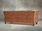 Darcy 3 Seat Chesterfield Sofa In Burnt Umber Vintage Velvet