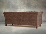 Darcy 3 Seat Chesterfield Sofa In Hickory Vintage Velvet