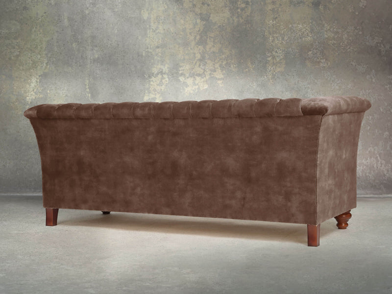 Darcy 3 Seat Chesterfield Sofa In Hickory Vintage Velvet