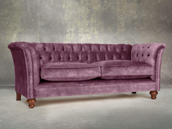 Darcy 3 Seat Chesterfield Sofa In Imperial Vintage Velvet