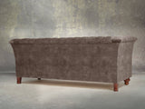 Darcy 3 Seat Chesterfield Sofa In Otter Vintage Velvet