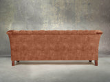 Darcy 4 Seat Chesterfield Sofa In Burnt Umber Vintage Velvet