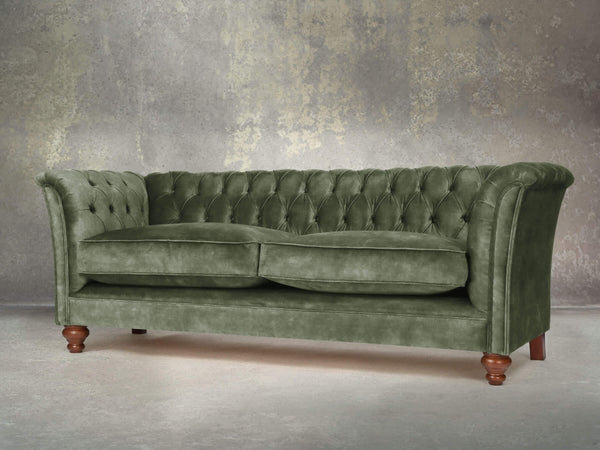 Darcy 4 Seat Chesterfield Sofa In Jade Vintage Velvet