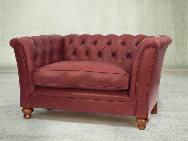 Darcy Chesterfield Snuggler In Cardinal Ol' School Leather