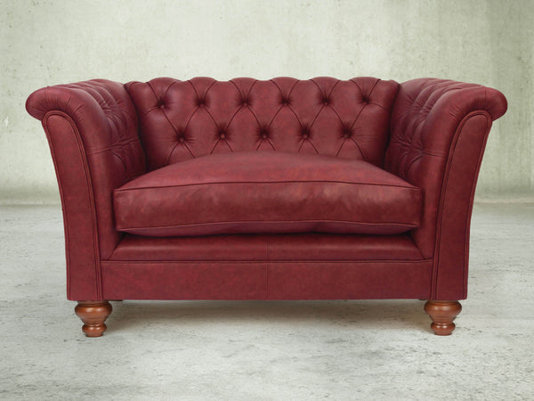 Darcy Chesterfield Snuggler In Cardinal Ol' School Leather