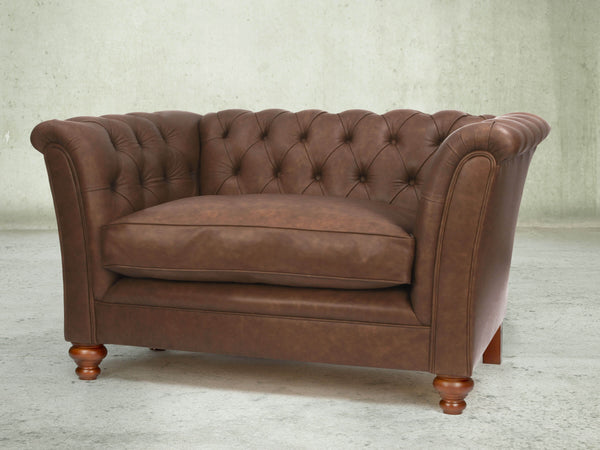 Darcy Chesterfield Snuggler In Hazelwood Ol' School Leather