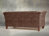 Darcy Snug 2 Seat Chesterfield Sofa In Hickory Vintage Velvet