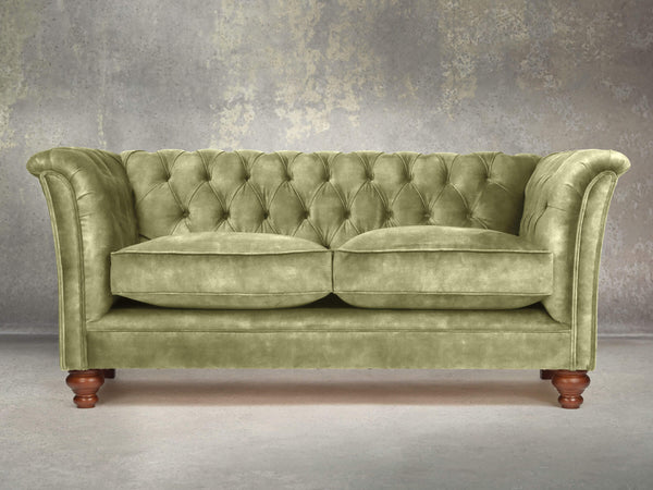 Darcy Snug 2 Seat Chesterfield Sofa In Spring Meadow Vintage Velvet