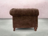 Elsa 2 Seat Chesterfield Sofa In Hickory Vintage Velvet