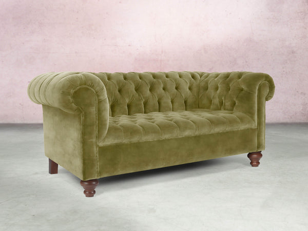 Elsa 2 Seat Chesterfield Sofa In Spring Meadow Vintage Velvet