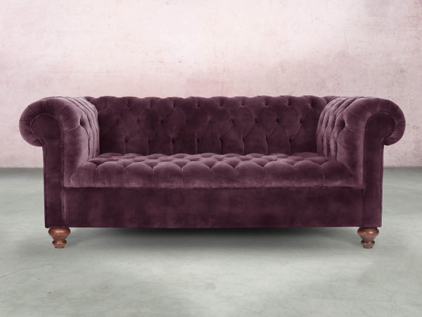 Elsa 3 Seat Chesterfield Sofa In Imperial Vintage Velvet