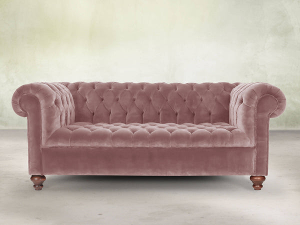 Elsa 3 Seat Chesterfield Sofa In Pink Lush Velvet