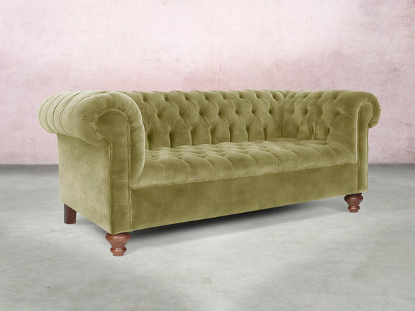 Elsa 3 Seat Chesterfield Sofa In Spring Meadow Vintage Velvet