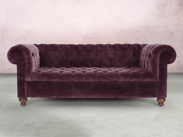 Elsa Bigger 3 Seat Chesterfield Sofa In Imperial Vintage Velvet